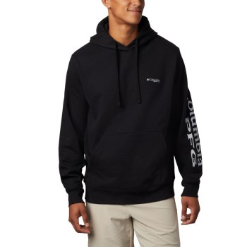 Columbia PFG Sleeve Graphic, Sudaderas Con Capucha Negros Grises Para Hombre | 205479-GPK